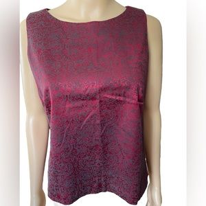 AGB Byer California Vintage 90s Red Black Damask Goth Witchy Vampy Cropped Top